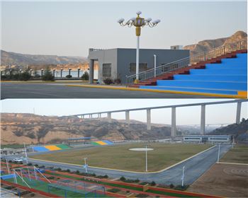 廣場高桿燈、中華燈-陜西渭南合陽特警訓練基地廣場照明